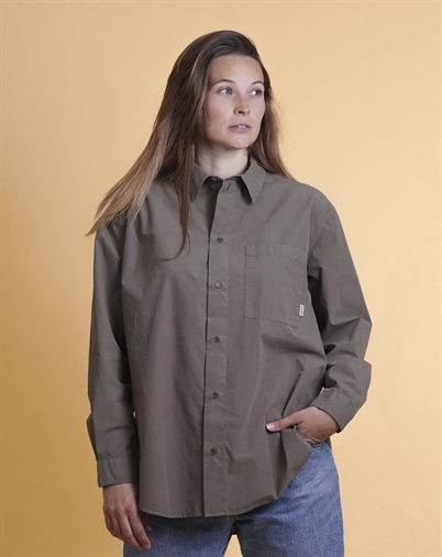 Elsk - Poplin Hemd - Mossy Bark